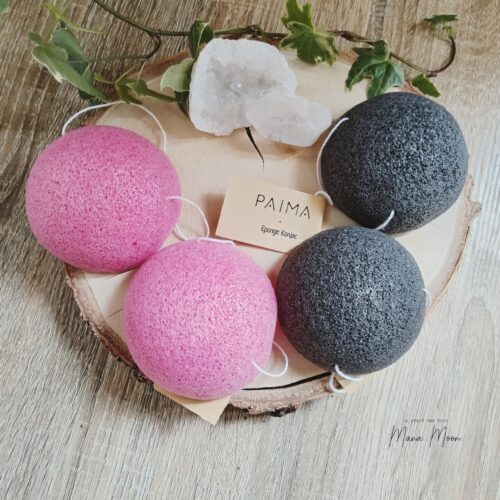 éponge konjac naturelle pour nettoyage visage en douceur