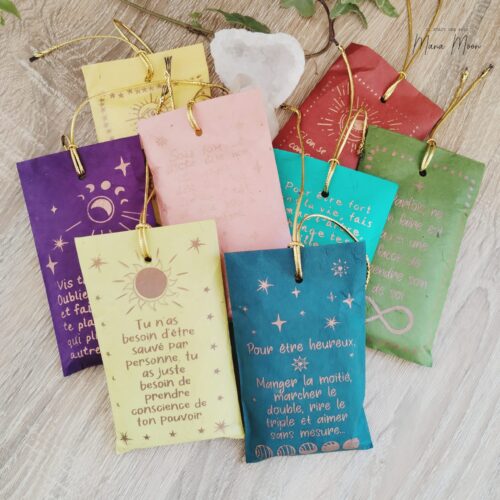 Savons colorés 50g avec messages positifs et senteurs apaisantes – idée cadeau bien-être.