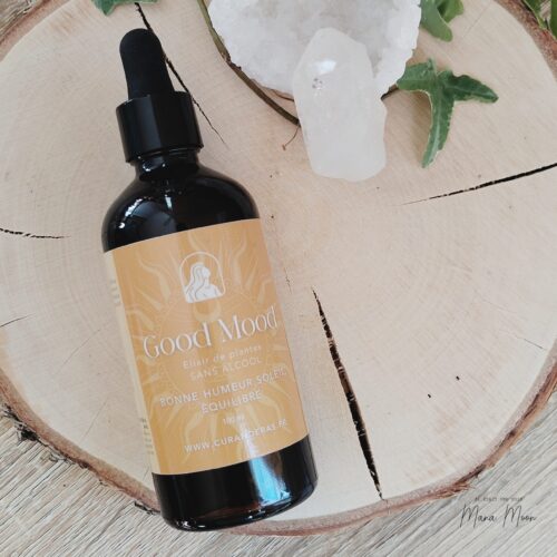 flacon élixir bonne humeur aux plantes naturelles pour stress et fatigue