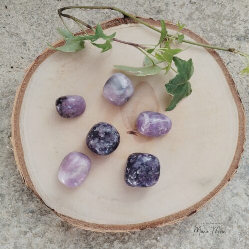 pierre roulée lépidolite 10-20g lithothérapie