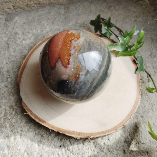 SPHÈRE DE JASPE POLYCHROME