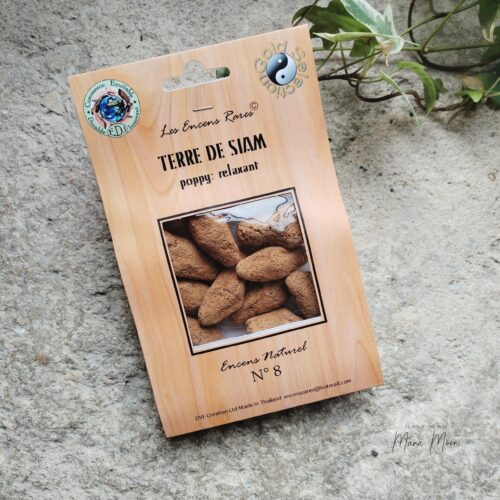 Encens artisanal relaxant Terre de Siam au coquelicot — détente et bien-être