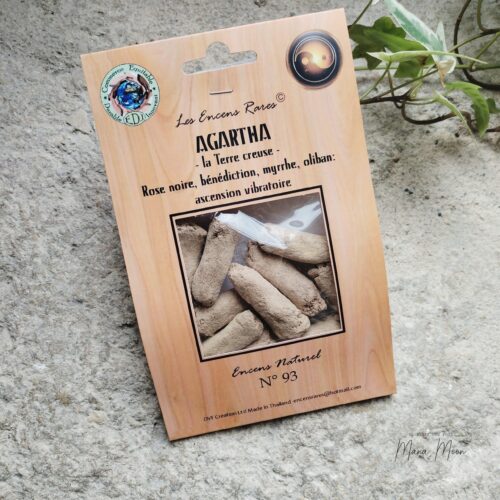 Encens Agartha — élévation vibratoire à la rose noire, myrrhe et oliban