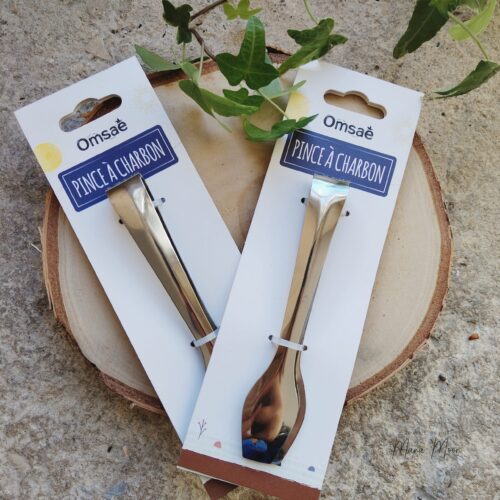 Pince à charbon en acier inoxydable pour encens