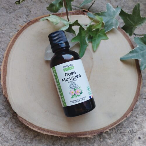 Flacon d’huile végétale de rose musquée BIO 50 ml