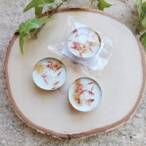 Chauffe-plats parfumés faits main – senteur monoï, vanille et jasmin – Collection Île de Mana – Bougies artisanales Il était une fois Mana Moon