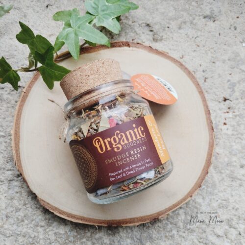 encens résine organic purification mandarine laurier pot en verre 40 g