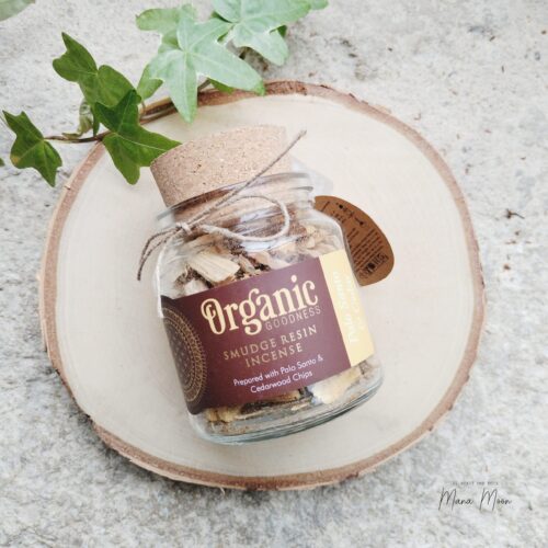 encens résine palo santo et cèdre pot en verre purification protection 40 g