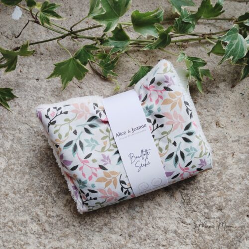 bouillotte sèche Juliette fleurs pastel artisanale graines de lin