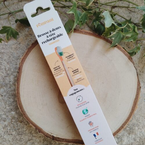 brosse à dents rechargeable bois de charme plastique biosourcé PIMPANT