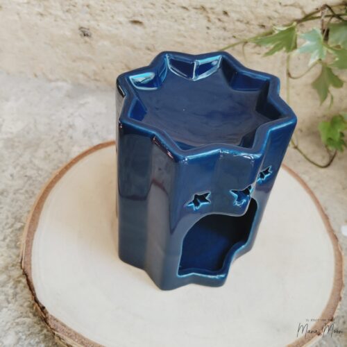 brûleur à parfum étoile bleue décoration céleste blue moon