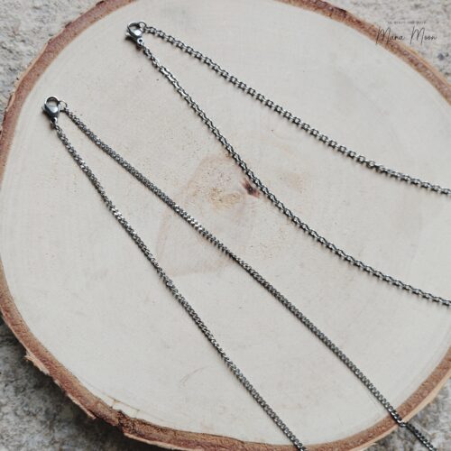 chaîne pour pendentif en acier inoxydable – longueur 45 ou 60 cm – bijou durable et élégant