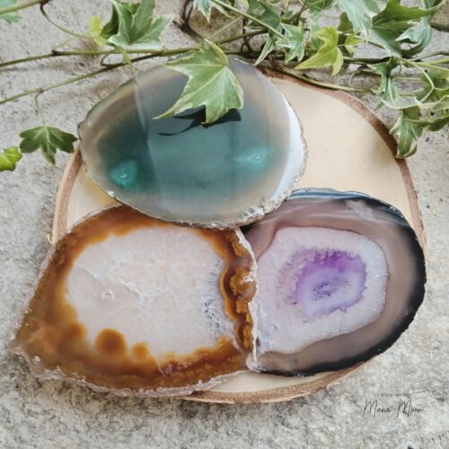 Agate en tranche pierre naturelle – équilibre, sérénité et protection énergétique