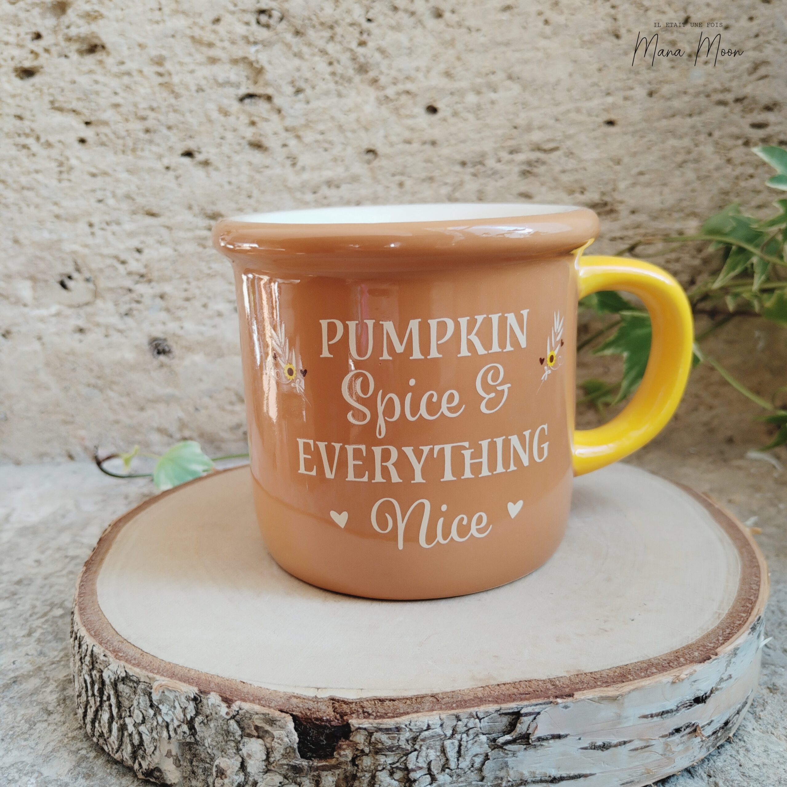 Brûleur à parfum tasse pumpkin spice en céramique décoration automne cosy