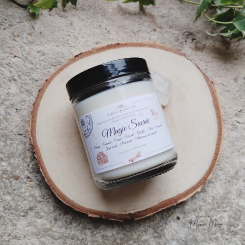 bougie artisanale magie sucrée parfum pain d’épice avec cannelle