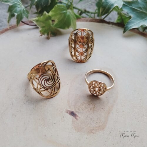 bague en acier inoxydable paqué, 3 modèles disponibles