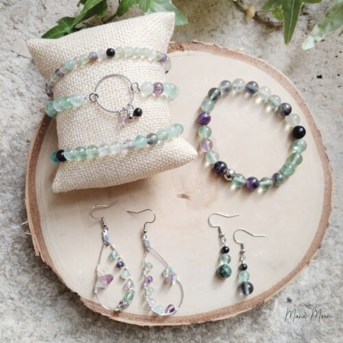 Bijoux en fluorite – Collection Clarté Hivernale