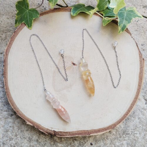 Pendule en Quartz Hématoïde – Ancrage & radiesthésie précise