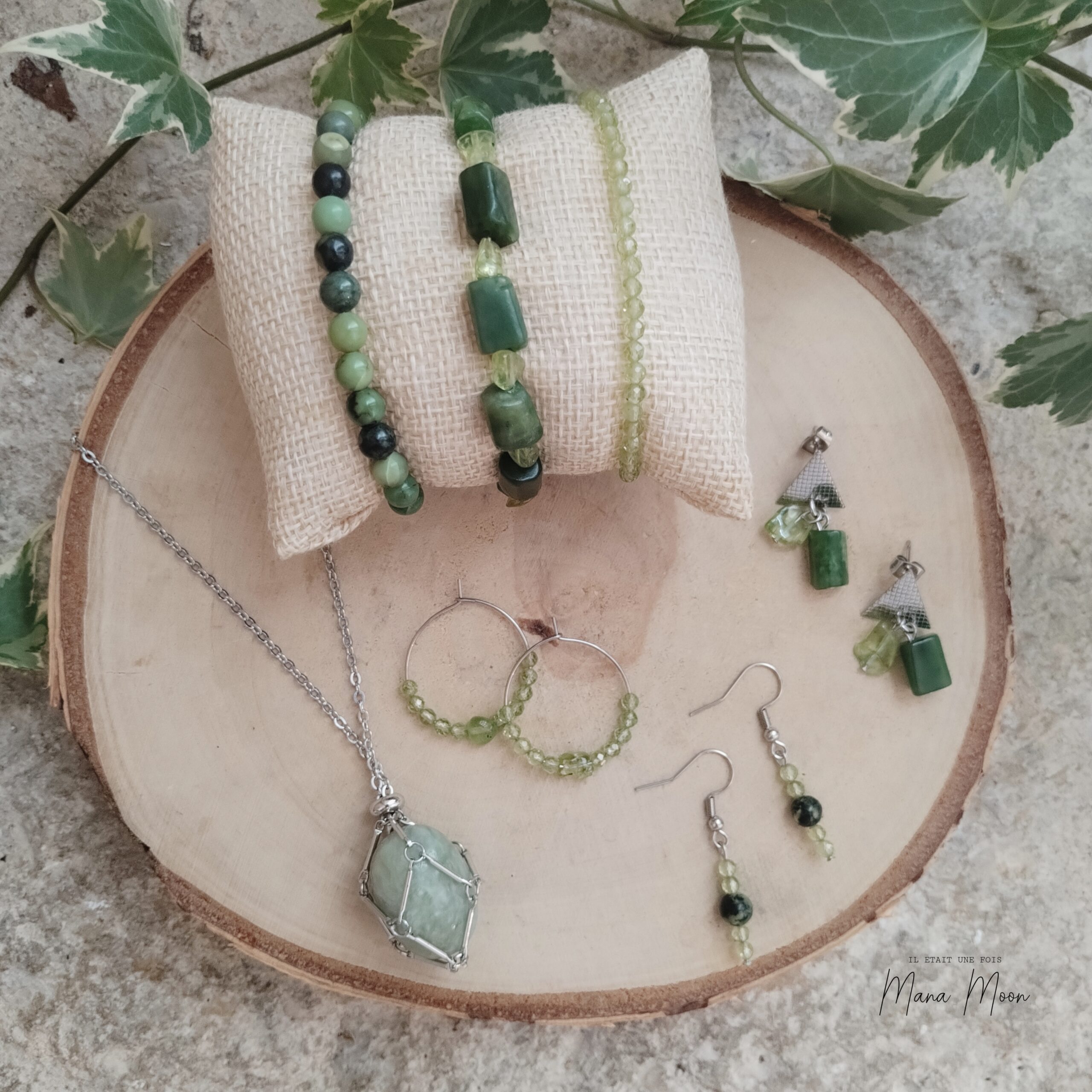 Bijoux en jade et péridot – Collection Fée