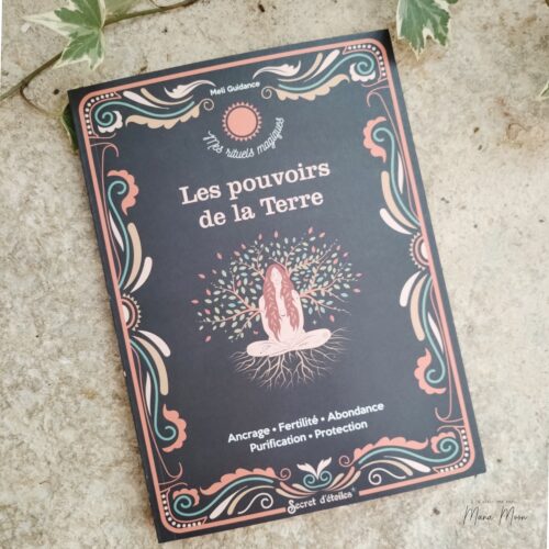 Livre Les Pouvoirs de la Terre de Mélie Guidance, un guide pratique proposant 20 rituels, des méditations guidées et des conseils pour se reconnecter aux énergies de la Terre Mère.