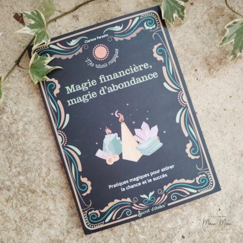 Livre Magie Financière, Magie d'Abondance de Clarisse Paradot proposant 28 rituels et pratiques magiques pour attirer l'argent, la prospérité, la chance et la réussite.