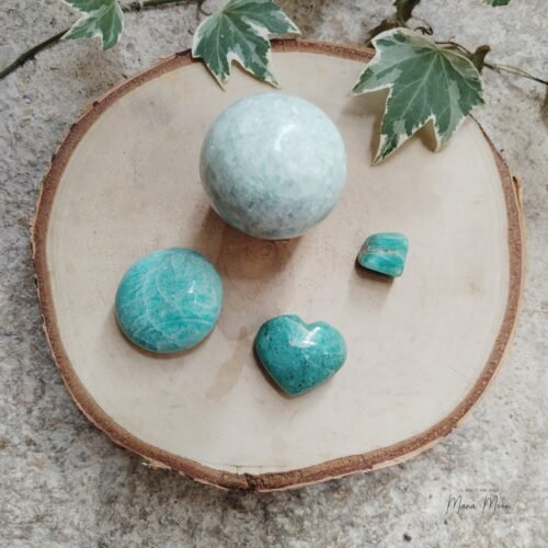 Amazonite bleu-vert symbolisant la clarté mentale, le réconfort et l’équilibre intérieur